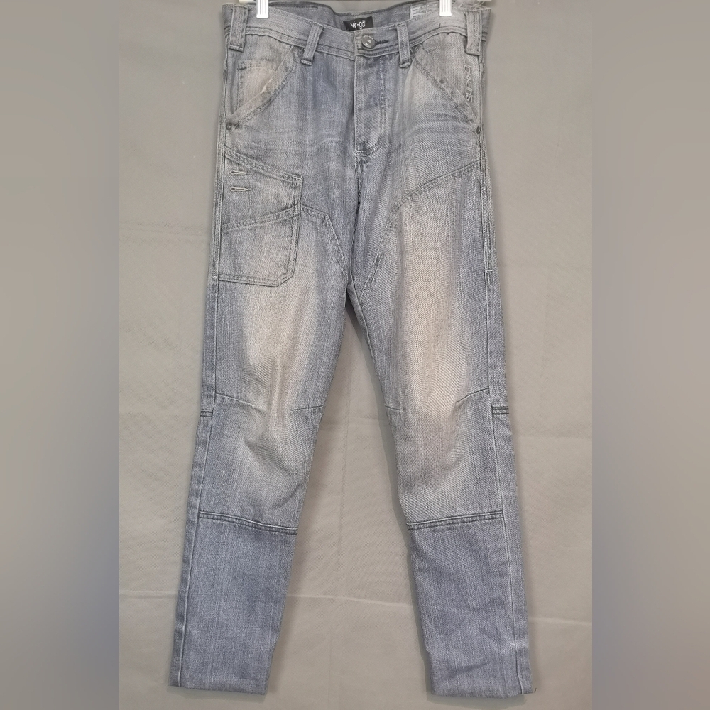 Deconstructed Rare Y2k Vintage Barrel Leg Light Blue Denim Jeans